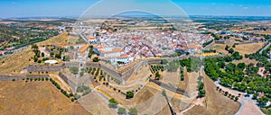 Panorama of Portuguese town Elvas from fort of Saint Luzia...
