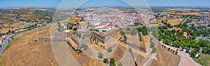 Panorama of Portuguese town Elvas from fort of Saint Luzia...