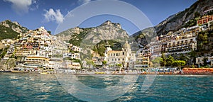 Panorama of Positano town, Amalfi coast, Italy