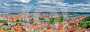 Panorama of Prague city historical centre