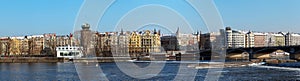 Panorama of Prague waterfront