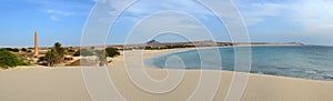 Panorama of Praia de Chaves Beach, Boa Vista, Cape Verde