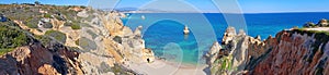 Panorama from Praia do Camillo in Lagos Portugal