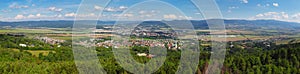 Panorama of Prievidza and Bojnice city