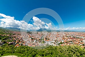 Panorama of Prizren, view from medieval fortress Kalaja, Kosovo, Serbia
