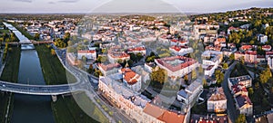 Panorama of Przemysl at sunset