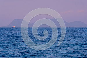 Panorama of Pulau Tenggol or Tenggol Island scenery at Pantai Teluk Lipat, Dungun, Terengganu, Malaysia