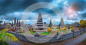 Panorama of Pura Besakih temple, Bali, Indonesia