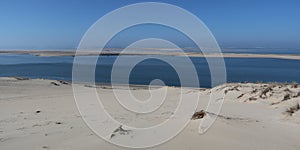 Panorama of the Pyla sand dune in Pilat Arcachon in France