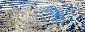 Panorama of the quarry mining, Asbestos, Russia, Ural