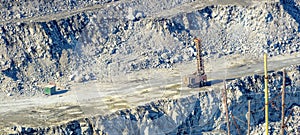 Panorama of the quarry mining, Asbestos, Russia, Ural