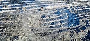 Panorama of the quarry mining, Asbestos, Russia, Ural