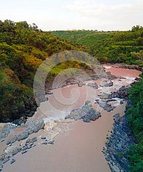 Panorama of rapids at Awash river, Ethiopia