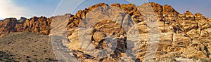 Panorama Red Rock Canyon, detail of red rocks, Las Vegas, Nevada.