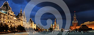 Panorama of Red Square at one Summer Day - Moscow by Night