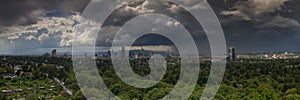 Panorama of the Rhein Main Valley with the skyline of Frankfurt