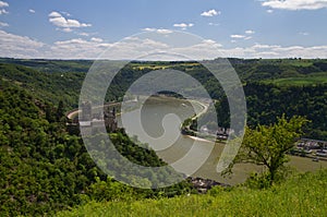 Panorama of the Rhine Valley near the Loreley