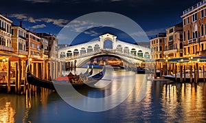 Panorama of Rialto\'s Bridge, Venice