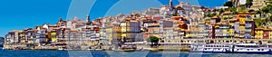 Panorama of Ribeira district, historic centar of Porto.