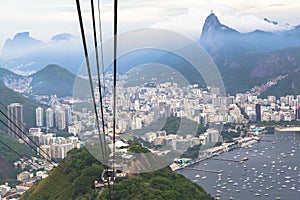 Panorama of Rio de Janeiro and Corcovado from above