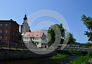 Panorama at the River Ilm in the Town Bad Berka, Thuringia