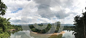 Panorama from the River Kwai in Amphoe Sai Yok