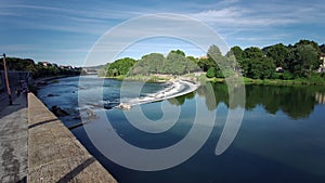 panorama of the river Po in Turin in beautiful sunny day