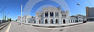 Panorama of the Rizhsky railway station (Rizhsky vokzal, Riga station) is one of the nine main railway stations in Moscow, Russia