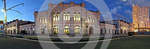 Panorama of the Rizhsky railway station (Rizhsky vokzal, Riga station) is one of the nine main railway stations in Moscow, Russia