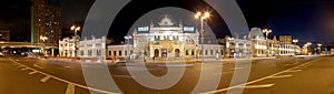 Panorama of the Rizhsky railway station (Rizhsky vokzal, Riga station) is one of the nine main railway stations in Moscow, Russia