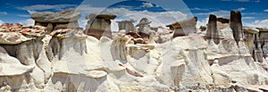 Panorama rock desert landscape in northern New Mexico