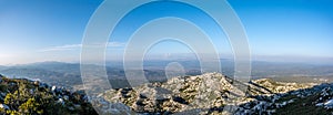 Panorama of rocks and peaks in the Mosor massif