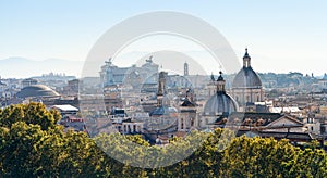 Panorama of Rome city in side of Capitoline Hill