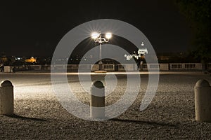 Panorama of Rome at night from Pincio photo