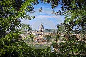 Panorama of Rome from the Pincio terrace