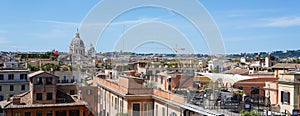 Panorama of Rome from the Spanish Steps