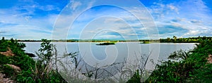 Panorama of Rong Tio Reservoir in Phu Kam Yao district