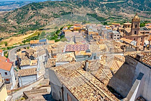 Panorama from the roof of the old medieval city in Italy.