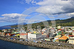 Panorama of Roseau, Dominica, Caribbean photo