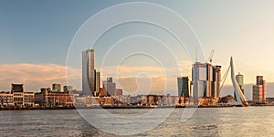 Panorama of the Rotterdam skyline