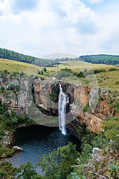 Panorama route Soute Africa, Blyde river canyon with the three rondavels,impressive view of three rondavels and the