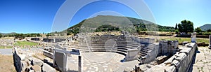 The Panorama of ruins in ancient Messene (Messinia) photo