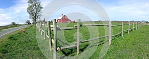 Panorama Rustic Barn and Fence