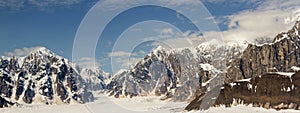 Panorama of Ruth Glacier