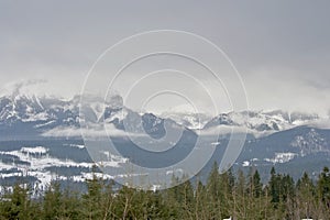 The Panorama of Rysy Mountain in Tatra Mountains