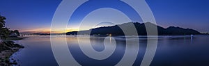 Panorama of sacred Miyajima island, Itsukushima near Hiroshima in Japan