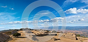 Panorama of sacred site Monte Alban, Mexico photo