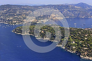 Panorama of Saint Jean Cape Ferrat, French Riviera, France