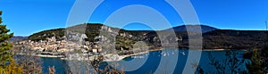 Panorama of Sainte Croix village and the Sainte Croix lake, in Provence, Southern france
