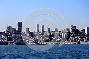 Panorama of San Francisco and Bay Bridge taken from Treasure Island